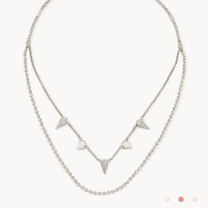 NWT Kendra Scott Demi Multi Strand Necklace in Silver